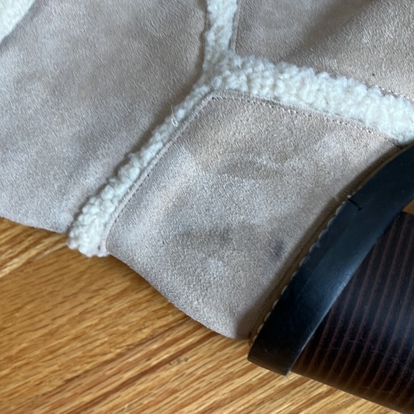 Leather/Faux Fur Pull On Boots Thick Inside Padding Sz 9M NWOT - Picture 5 of 10